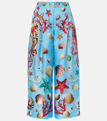 Capri printed high-rise silk culottes - Dolce&Gabbana - Modalova