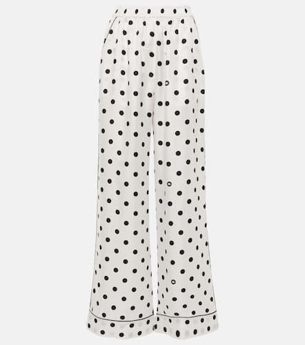 Pantaloni pigiama in twill di seta - Dolce&Gabbana - Modalova