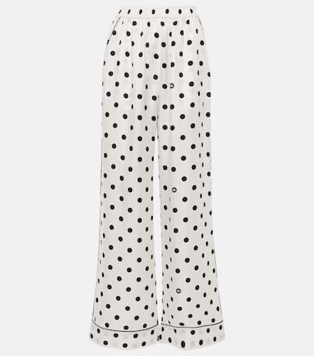 Polka-dot silk twill pajama pants - Dolce&Gabbana - Modalova