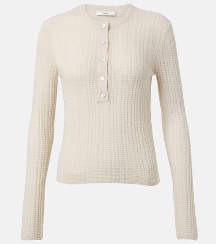 Ribbed-knit cashmere and silk Henley shirt - Vince - Modalova