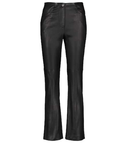 High-rise leather bootcut pants - Brunello Cucinelli - Modalova