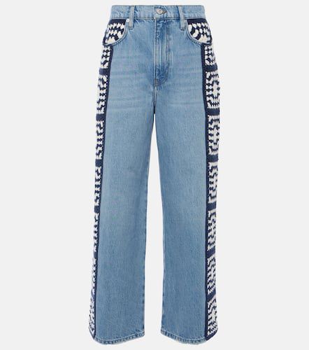 Jeans rectos Le Jane Crop Crochet de tiro alto - Frame - Modalova