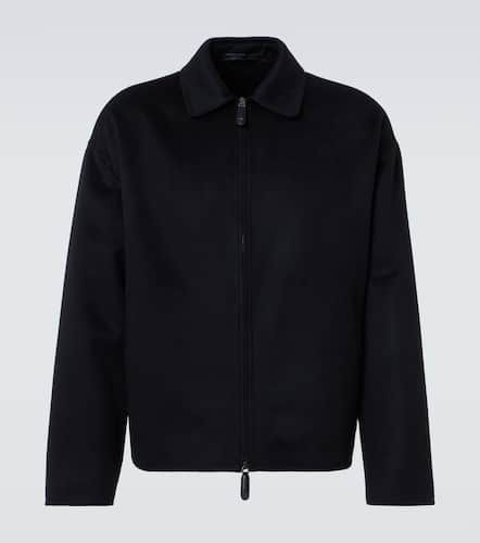 Giacca blouson in misto cashmere - Giorgio Armani - Modalova