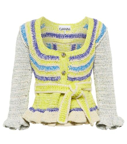 Ganni Crochet cotton-blend cardigan - Ganni - Modalova