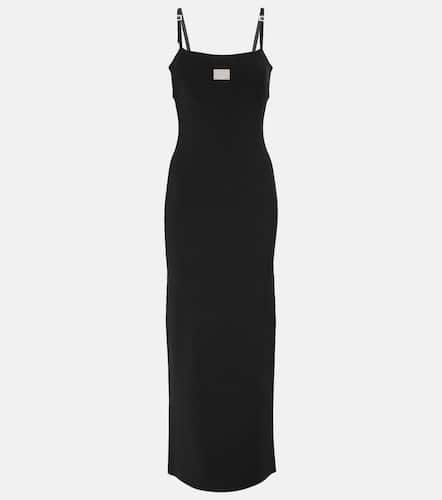 Kylie leather-trimmed maxi dress - Acne Studios - Modalova