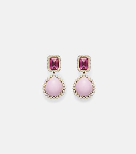 Kt earrings with opal, tourmaline, and diamonds - Octavia Elizabeth - Modalova