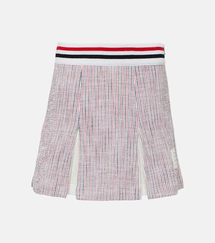 Pleated cotton-blend miniskirt - Thom Browne - Modalova