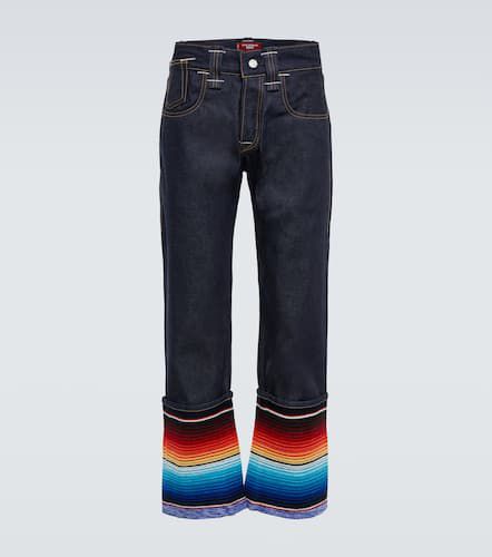 Jeans rectos en jacquard a rayas - Junya Watanabe - Modalova