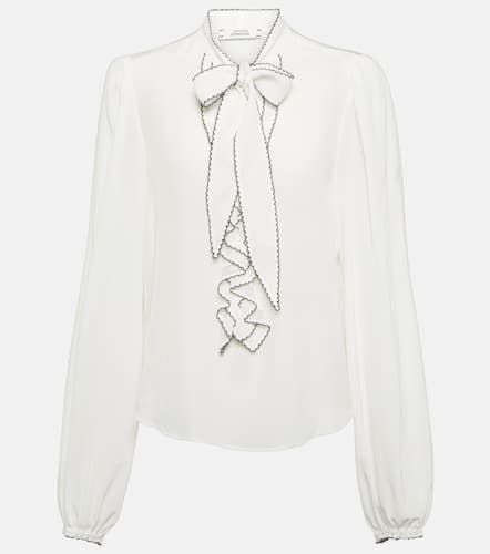 Ruffled self-tie silk blouse - Dorothee Schumacher - Modalova