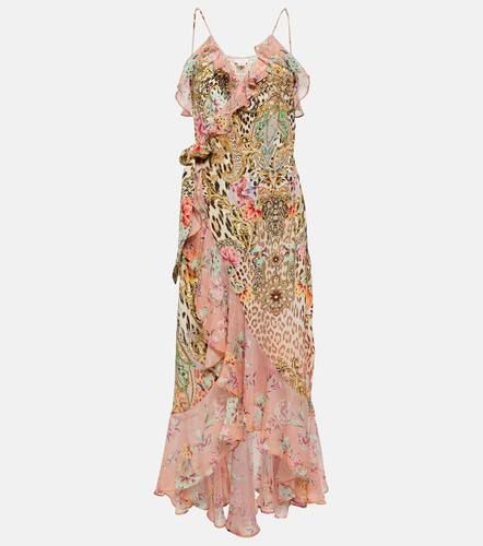 Queen Atlantis printed silk wrap dress - Camilla - Modalova