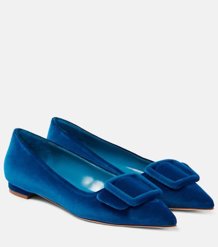 Ballerinas Maysalepumpflat aus Samt - Manolo Blahnik - Modalova