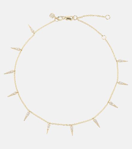 Large Fringe 14kt anklet with diamonds - Sydney Evan - Modalova