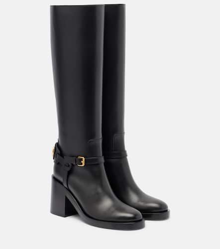 Botas altas VLogo de piel - Valentino Garavani - Modalova