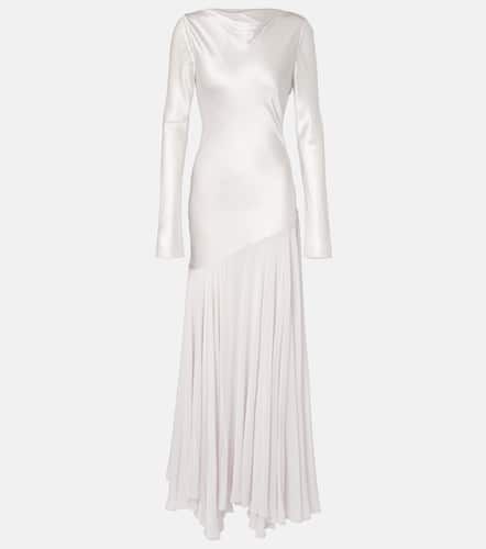 Abito lungo Cordelia in raso e chiffon di seta - Tove - Modalova