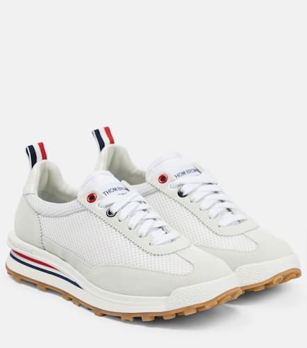 Mesh and suede-trimmed sneakers - Thom Browne - Modalova