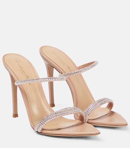 Embellished leather mules - Gianvito Rossi - Modalova