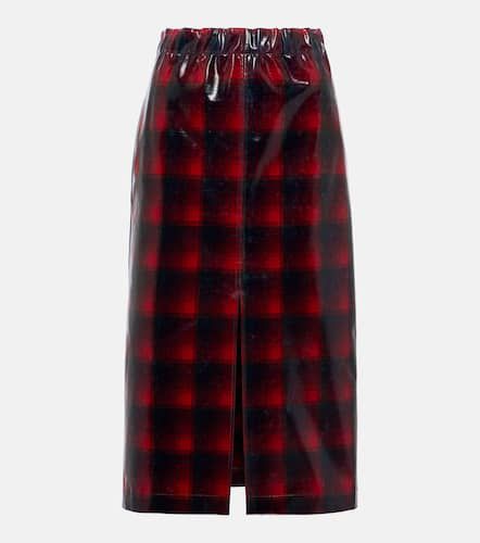 Checked coated wool midi skirt - Maison Margiela - Modalova