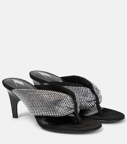 Rem satin crystal-embellished thong sandals - The Attico - Modalova