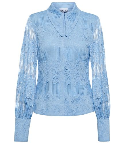 Blusa de encaje con cremallera - Ganni - Modalova