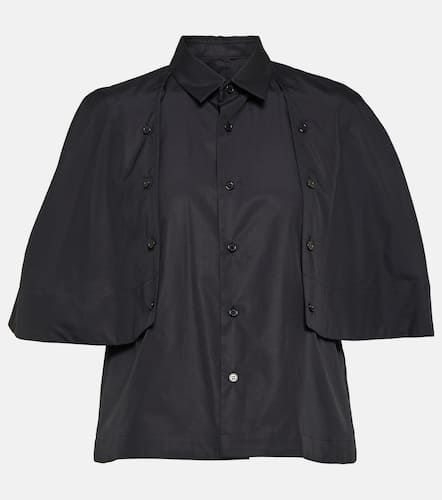 Cropped cotton poplin shirt - Noir Kei Ninomiya - Modalova