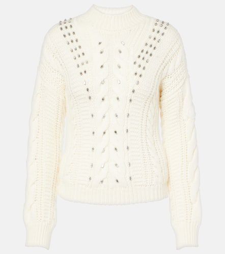 Embellished wool and mohair-blend sweater - Moncler - Modalova