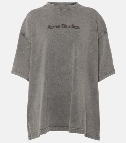Camiseta en jersey de algodón con logo - Acne Studios - Modalova