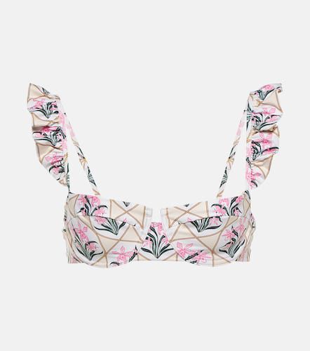 Kiwi Orquidea floral bikini top - Agua by Agua Bendita - Modalova