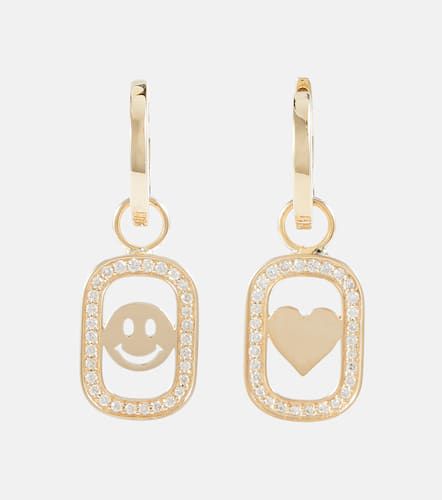 Open Icon 14kt drop earrings with diamonds - Sydney Evan - Modalova