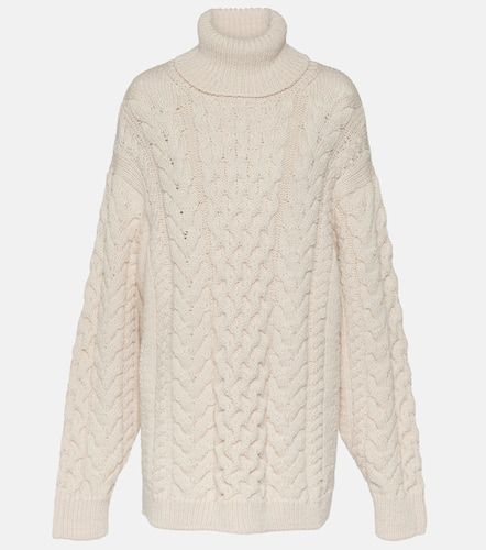 Nazae cable-knit mini sweater dress in grey - Isabel Marant