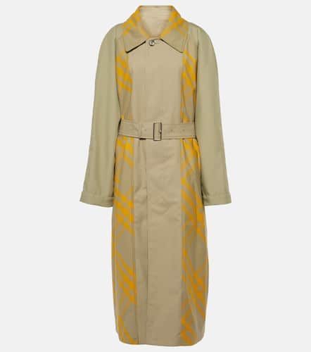 Checked cotton gabardine trench coat - Burberry - Modalova