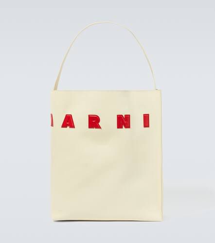 Marni Small logo leather tote bag - Marni - Modalova