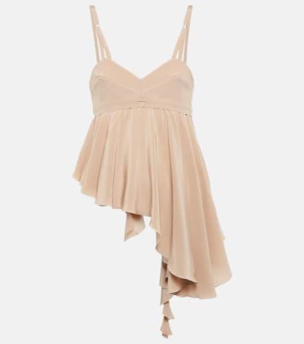 Asymmetric silk crêpe de chine top - Victoria Beckham - Modalova