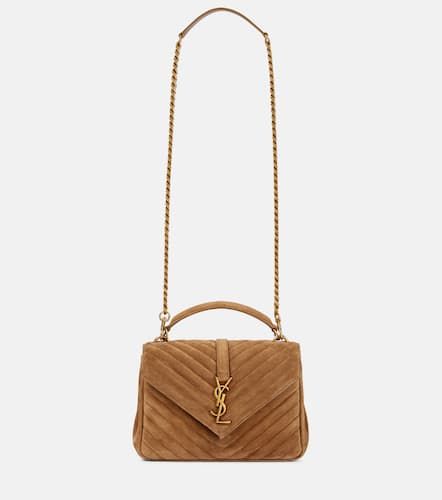 Bolso cruzado College Medium de ante - Saint Laurent - Modalova