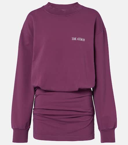 Ruched cotton-blend fleece minidress - The Attico - Modalova