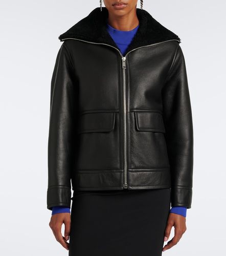 Shearling-lined leather jacket - Yves Salomon - Modalova
