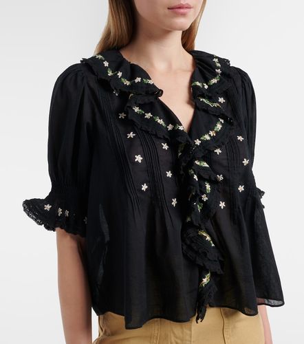 Dôen Blusa Hettie de algodón bordada con volantes - Doen - Modalova