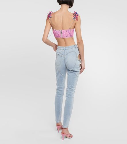 Area Heart embellished crop top - Area - Modalova