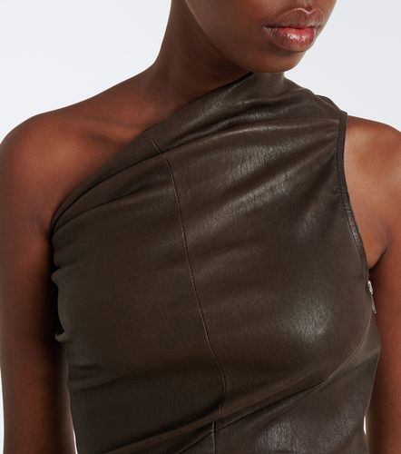 Athena one-shoulder leather and cotton top - Rick Owens - Modalova