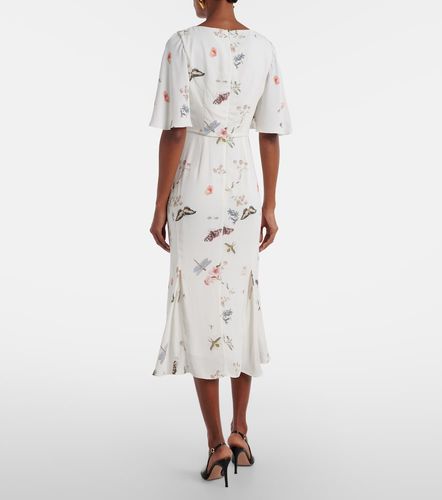 Vestido midi de crepé estampado - Erdem - Modalova
