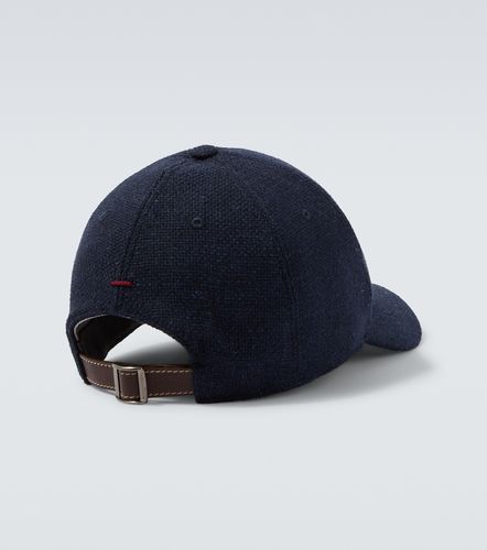 Gorra de seda, lino y lana con logo - Brunello Cucinelli - Modalova