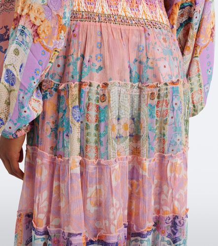Printed tiered silk maxi skirt - Camilla - Modalova