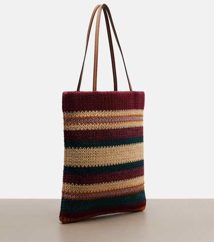 Shopper trenzado de efecto rafia - Miu Miu - Modalova