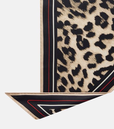 Sciarpa in seta con stampa leopardata - Givenchy - Modalova