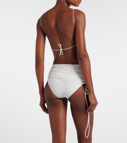 Ring-detail ruched bikini top - Christopher Esber - Modalova