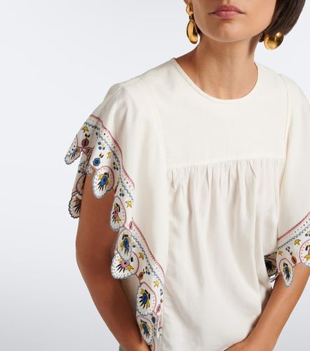 Marlie embroidered ruffled blouse - Marant Etoile - Modalova