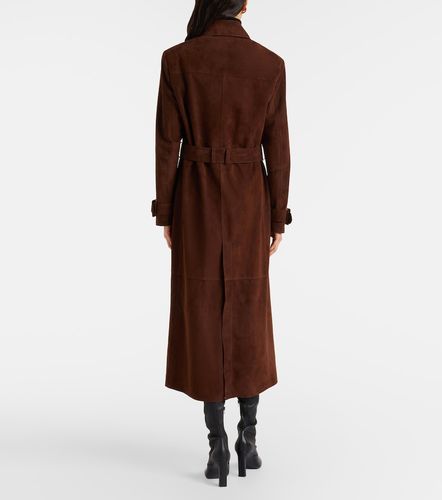 Nour Hammour Tate suede trench coat - Nour Hammour - Modalova