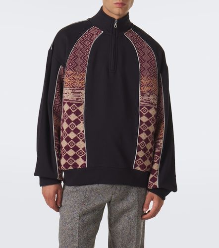 Jersey de algodón y lana con media cremallera - Dries Van Noten - Modalova
