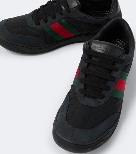 Screener leather-trimmed sneakers - Gucci - Modalova