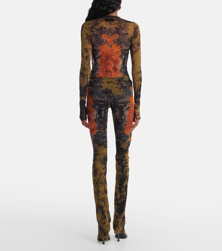 Medaillon printed mesh slim pants - Jean Paul Gaultier - Modalova