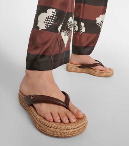 Leather platform espadrille thong sandals - Gianvito Rossi - Modalova
